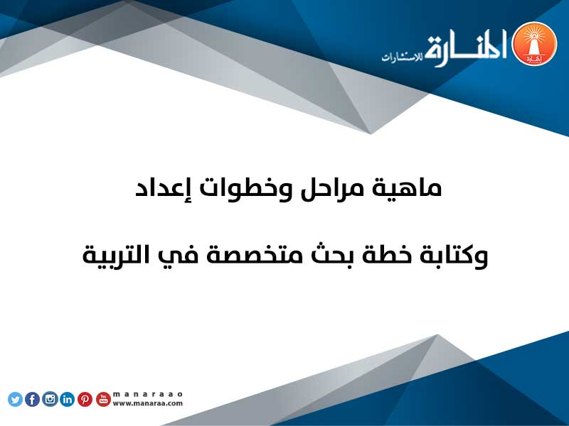 مراحل إعداد خطة بحث متخصصة في التربية