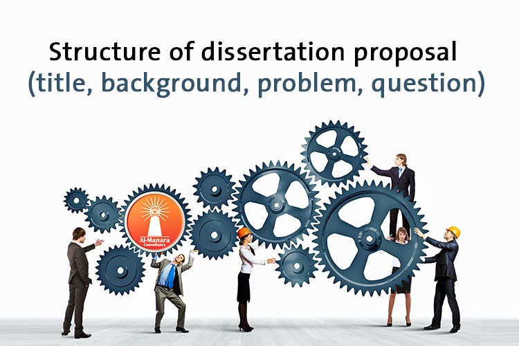 Structure of dissertation proposal (title, background, problem, question)