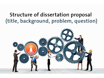 Structure of dissertation proposal (title, background, problem, question)