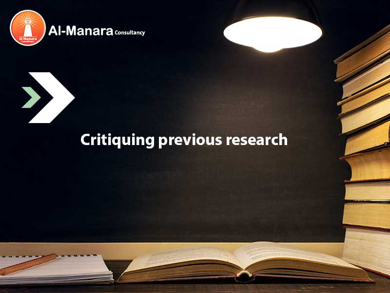 Critiquing previous research