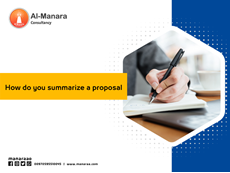 How do you summarize a proposal