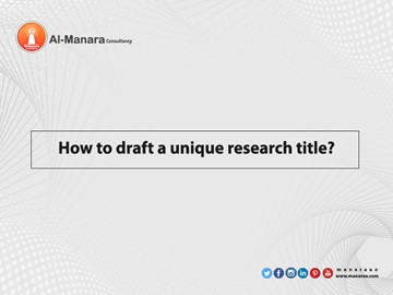 How to draft a unique research title?