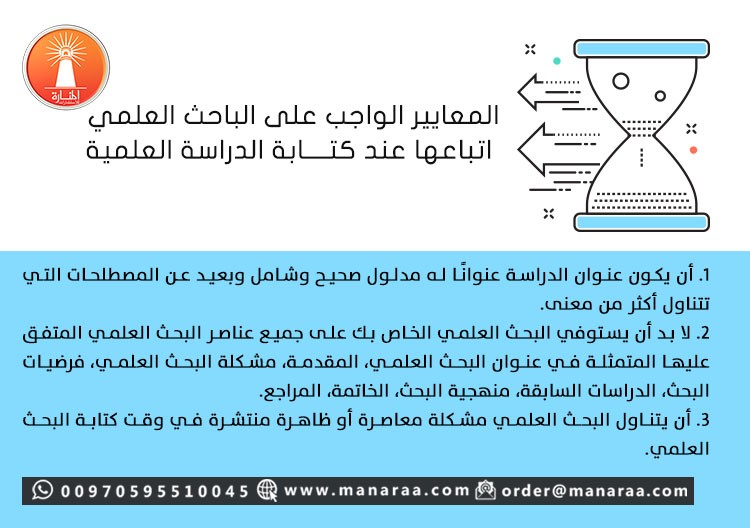 معايير كتابة الدراسة العلمية